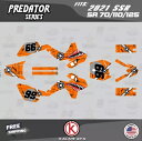 SSR SR70C SR110 SR125 70 100 125 2021 プレデター シリーズ用グラフィックスキット - オレンジ Graphics Kit for SSR SR70C SR110 SR125 70 100 125 2021 Predator Series - Orange(2)