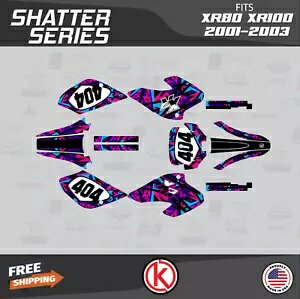 HONDA XR80 XR100 (2001-2003) シャッター シリーズ用グラフィックスキット - パープル Graphics Kit for HONDA XR80 XR100 (2001-2003) Shatter Series - Purple