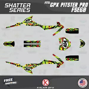 GPX Pitster Pro FSE60 (全年式) シャッターシリーズ用グラフィックキット - グリーン Graphics Kit for GPX Pitster Pro FSE60 (All Years) Shatter Series - GREEN