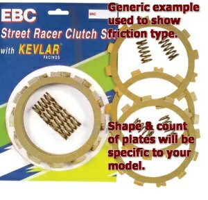 SRC クラッチ キット - アラミド繊維フリクション プレート & スプリング - スチール不使用 EBC SRC15 SRC Clutch Kit - Aramid Fiber Friction Plates & Springs - no steels EBC SRC15