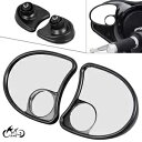 ハーレー エレクトラ ストリート グライド FLHX 96-13 用 ブラック フェアリング マウント バックミラー Black Fairing Mount Rearview Mirrors For Harley Electra Street Glide FLHX 96-13(2)