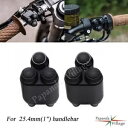 2X ブラック ターン シグナル ライト ホーン スイッチ 3 ボタン スイッチ 1 インチ ハンドルバー ホンダに適合 2X Black Turn Signal Light Horn Switch 3-Button Switches Fit 1'' Handlebar Honda
