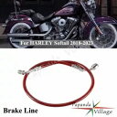 レッドアッパーステンレスブレーキライン ハーレーソフテイル ストリートボブ 114 FXBBS FXBB用 Red Upper Stainless Brake Line For Harley Softail Street Bob 114 FXBBS FXBB
