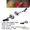 アルミクロームオートバイペアターンシグナルライトブレーキランプスズキホンダ用 Aluminum Chrome Motorcycle Pair Turn Signal Light Brake Lamp For Suzuki Honda
