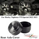 ブラックアルミニウム後輪車軸保護カバーハーレーナイトスター 975 RH975 Black Aluminum Rear Wheel Axle Protection Covers For Harley Nightster 975 RH975