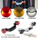 2色シェルターンシグナルランニングランプレッドブレーキテールライトハーレーロードグライド用 2-Color Shell Turn Signal Running Lamp Red Brake Tailight For Harley Road Glide