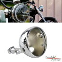 フロント 7 インチ ラウンド ヘッドライト ハウジング クローム バケット ブラケット付き ハーレー ツーリング用 Front 7'' Round Headlight Housing Chrome Bucket w/Brackets For Harley Touring