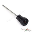 ハーレーソフテイルヘリテージクラシックFLHC用ブラックディップスティック油温ゲージ Black Dip Stick Oil Temperature Gauge For Harley Softail Heritage Classic FLHC