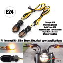 オートバイミニ LED ターンシグナルインジケーターアンバーライトウインカーホンダスズキに適合 Motorcycle Mini LED Turn Signal Indicators Amber Light Blinker Fits Honda Suzuki