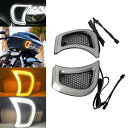 ヘッドライト ベント アクセント ライト ターンシグナル ランニング ライト付き ハーレー FLTRU FLTRX 用 Headlight Vent Accents Light w/ Turn Signal Running Light For Harley FLTRU FLTRX