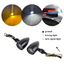 12V LED 弾丸アンバー/ホワイトターンシグナルライトドライビングライト Crusier Kawasaki 12V LED Bullet Amber/WHite Turn Signal Light Driving Light For Crusier Kawasaki