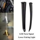 LED アンバーターンシグナル下部フェアリングライトホワイトランニングライトエレクトラグライド用 LED Amber Turn Signal Lower Fairing Light White Running Light For Electra Glide