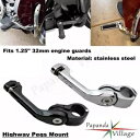 1.25インチ エンジンガード ハーレー ソフテイル スリム FLSS 用 クローム ハイウェイ ペグ マウント クランプ Chrome Highway Peg Mount Clamp For 1.25'' Engine Guard Harley Softail Slim FLSS
