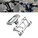 1-1/2インチ Tバー クロームアルミゲージマウントブラケット ハーレーFXST FXLRST FXBR用 1-1/2" T-Bar Chrome Aluminum Gauge Mount Bracket For Harley FXST FXLRST FXBR