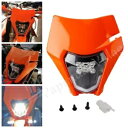 オレンジ LED ヘッドライト ハイ/ロー ライト 300 EXC XCF XCW ホンダ CRF ヤマハ YZ WR 用 Orange LED Headlight High/Low Light For 300 EXC XCF XCW Honda CRF Yamaha YZ WR