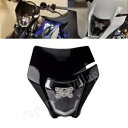 オフロード ブラック LED ヘッドライト ハイ/ローライト 300 EXC XCF XCW ホンダ CRF ヤマハ用 Off-Road Black LED Headlight High/Low Light For 300 EXC XCF XCW Honda CRF Yamaha
