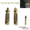 真鍮製フットペグ フットレス 左右 ハーレー ソフテイル スポーツスター ツーリング ダイナに適合 Brass Foot Pegs Footres Left & Right Fits Harley Softail Sportster Touring Dyna