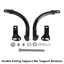 ブラック フロント フェアリング サポート バー ブラケット キット ロー ライダー ST FXLRST 117 FXRST 用 Black Front Fairing Support Bar Bracket Kit For Low Rider ST FXLRST 117 FXRST