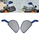 ハーレーロードキングロードグライドダイナFXD用ブルー左右バックミラーサイドミラー Blue Left&Right Rearview Side Mirrors For Harley Road King Road Glide Dyna FXD