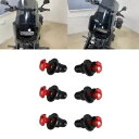 6 個レッドアルミ T25 フロントフェアリングフロントガラスボルトネジハーレースポーツスター用 6Pcs Red Aluminum T25 Front Fairing Windscreen Bolts Screw For Harley Sportster