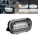 9.8インチ LED ヘッドライト 延長ブラケットキット付き ハーレーダイナ ファットボブ FXDF 2008-17用 9.8" LED Headlight w/Extension Bracket Kit For Harley Dyna Fat Bob FXDF 2008-17