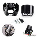 オートバイフロントヘッドライトフェアリングカバーフロントガラス付きハーレーダイナ 1999-2005 Motorcycle Front Headlight Fairing Cover w/ Windshield For Harley Dyna 1999-2005