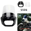 ハーレー ソフテイル ファット ボブ FXFB 用ヘッドライト フェアリング & 15 インチ クリア フロントガラス キット Headlight Fairing & 15'' Clear Windshield Kits For Harley Softail Fat Bob FXFB