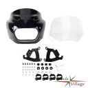 ヘッドライトフェアリング & クリアフロントガラス ハーレーソフテイル ファットボブ FXFB 2018-2019用 Headlight Fairing & Clear Windshield For Harley Softail Fat Bob FXFB 2018-2019