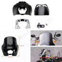 オートバイのヘッドライトフェアリング + フロントガラスハーレーソフテイル標準 FXST 18-22 Motorcycle Headlight Fairing + Windshield For Harley Softail Standard FXST 18-22