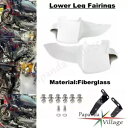 2X ホワイト左右下肢フェアリング保護カバー Dyna Wide Glide FXDWG 用 2X White Left&Right Lower Leg Fairing Protection Cover For Dyna Wide Glide FXDWG