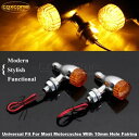 真鍮ターンシグナルライトアンバーインジケーターウインカーハーレー用10mm穴フェアリング付き Brass Turn Signal Lights Amber Indicator Blinker For Harley w/10mm Hole Fairing