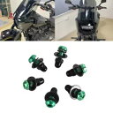 6 個グリーンアルミ T25 フロントフェアリングフロントガラスボルトネジハーレー MEM7391 6Pcs Green Aluminum T25 Front Fairing Windscreen Bolts Screw For Harley MEM7391