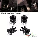 4X エンジントッパースクリューカバースパークプラグクラウンナットヘッドキャップスポーツスター XL883 用 4X Engine Topper Screw C...