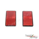 2 個オートバイトレーラーレッドリフレクター安全警告ユニバーサルダートバイク 2 PCS Motorcycle Trailer Red Reflectors Safety Warning Universal Dirt Bikes