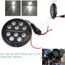 4.5インチ LED ヘッドライト 高低ビーム DRL ランプ ハーレー ダイナ ソフテイル スポーツスター用 4.5" LED Headlight High Low Beam DRL Lamp For Harley Dyna Softail Sportster