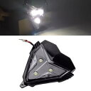 1Pc ユニバーサルオートバイダートバイクブラック LED ヘッドライトランニングライトホワイトランプ 1Pc Universal Motorcycle Dirt Bike Black LED Headlight Running Light White Lamp