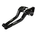 ロング ブラック クラッチ & ブレーキ レバー トライアンフ 675 ストリート トリプル 2008-2016 用 Long Black Clutch & Brake Levers for Triumph 675 Street Triple 2008-2016