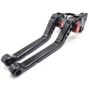 ロング ブラック クラッチ & ブレーキ レバー スズキ GSX-R 600 GSXR600 1997-2003用 Long Black Clutch & Brake Levers For Suzuki GSX-R 600 GSXR600 1997-2003