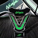 3D ゲル燃料/ガソリン タンク パッド タフ プロテクター 反射忍者ロゴ ZX6R-ZX14R グリーン 3D Gel Fuel/Gas Tank Pad Tough Protector Reflective Ninja Logo ZX6R-ZX14R Green