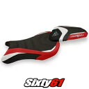 トライアンフ ストリート トリプル 765 2017-2022 シートカバー Tappezzeria Ultragrip ホワイト レッド Triumph Street Triple 765 2017-2022 Seat Cover Tappezzeria Ultragrip White Red(2)