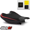ホンダ CBR 1000RR シートカバー ゲル付き 2017-2023 Luimoto レッド ホワイト ステッチ テックグリップ Honda CBR 1000RR Seat Cover with Gel 2017-2023 Luimoto Red White Stitch Tec-Grip