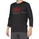 100% ブラック/レッド Airmatic 3/4 スリーブ ジャージ - L - 40018-00007 100% Black/Red Airmatic 3...