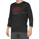 100% ブラック/レッド Airmatic 3/4 スリーブ ジャージ - S - 40018-00005 100% Black/Red Airmatic 3...