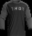 Thor ブラック/チャコール テレイン ジャージ - M - 2910-7161 Thor Black/Charcoal Terrain Jersey - M...
