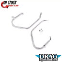 Drag Specialty 0505-1563 クローム ロープロファイル サドルバッグ ガード 99-08 FLHT/FLHR Drag Specialties 0505-1563 Chrome Low-Profile Saddlebag Guards 99-08 FLHT/FLHR