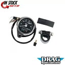 Drag Specialty 2210-0210 LED インジケーター付きブラック ミニ機械式スピードメーター Drag Specialties 2210-0210 Black Mini Mechanical Speedometer with LED Indicators(2)