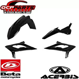 新しい ACERBIS ブラック プラスチック キット 2023-2024 ベータ 125 200 250 300 350 390 430 480 RR NEW ACERBIS BLACK PLASTIC KIT 2023-2024 BETA 125 200 250 300 350 390 430 480 RR