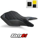 ヤマハ MT03 シートカバーとジェル 2020-2022 2023 ブラック ブルー Luimoto テックグリップ スエード Yamaha MT03 Seat Cover and Gel 2020-2022 2023 Black Blue Luimoto Tec-Grip Suede