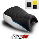 BMW K1600GT シート カバーとジェル 2011-2019 2020 ホワイト ブルー Luimoto テックグリップ スエード BMW K1600GT Seat Cover and Gel 2011-2019 2020 White Blue Luimoto Tec-Grip Suede