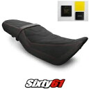ホンダ グロム シートカバーとジェル 2016-2020 ブラック レッド ステッチ Luimoto テックグリップ カーボン Honda Grom Seat Cover and Gel 2016-2020 Black Red Stitch Luimoto Tec-Grip Carbon